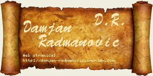 Damjan Radmanović vizit kartica